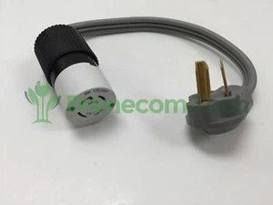10-30P DRYER PLUG 3-PRONG to L14-30R RECEPTACLE 4-P GENERATOR TWIST LOCK ADAPTER - Picture 1 of 7