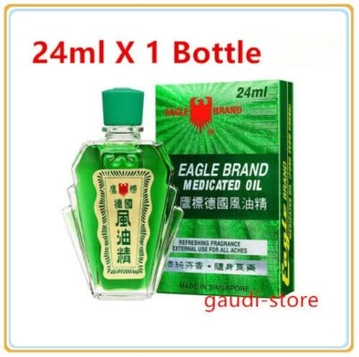 Eagle Brand Medicated Balm Oil Muscle Sprains Aches Pains Relief 24ml X 1 - Image 1 of 3