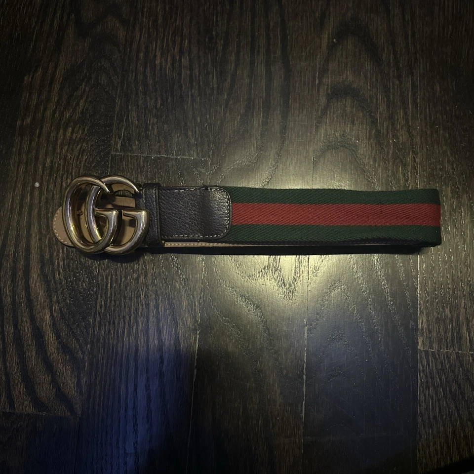 gucci Women’s belt Material With Gold Buckle 35 Inches - Image 1 of 3