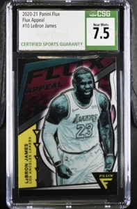 LeBron James 2020-21 Panini Flux Appeal #10 Los Angeles Lakers CSG 7.5 NM+ 🔥🔥 - Picture 1 of 2