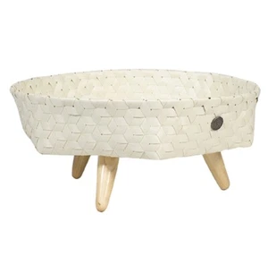 HANDED BY Korb Pflanzen Aufbewahrungs Ständer Dimensional ECRU WHITE Holz weiß - Bild 1 von 2