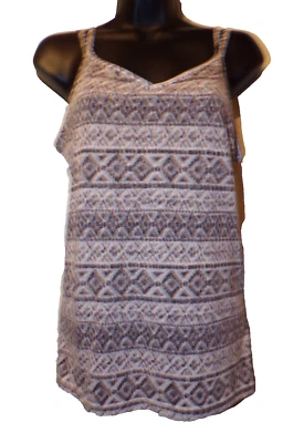 Camiseta sin mangas Aeropostale para niña grande tye tinte 2 grises correas de espagueti dobles LB Foto 1 de 4