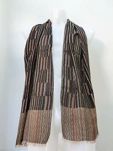 Bufanda Paul Smith - Nueva con etiquetas Firma Multi Rayas Bloque Lana y Mezcla de Seda Precio de venta sugerido por el fabricante £125 - Imagen 1 de 9