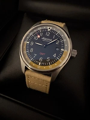 RELOJ ALPINA STARTIMER PILOTO CUARZO 42MM GMT DOS TONOS PARA HOMBRE 247BBG4S6 COMO NUEVO Foto 1 de 4