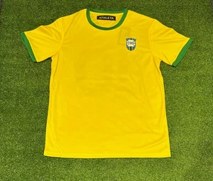 BRAZIL HOME 1970 WINNING WORLD CUP RETRO SHIRT NO 10 NEW - Picture 1 of 2