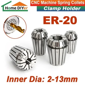 Spring Collets CNC Milling Lathe Engraving Machine Clamp Holder Lathe Tool ER20 - Picture 1 of 31