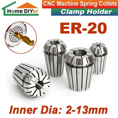 Spring Collets CNC Milling Lathe Engraving Machine Clamp Holder Lathe Tool ER20 - Image 1 of 4