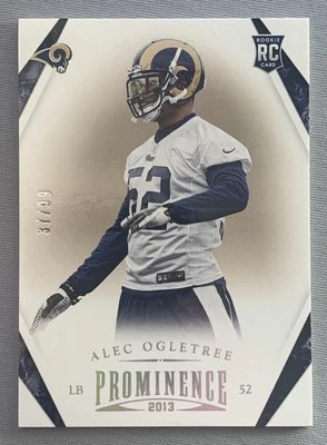 2013 Panini Prominence Platinum #/99 #105 Alec Ogletree St. Louis Rams - Image 1 of 2