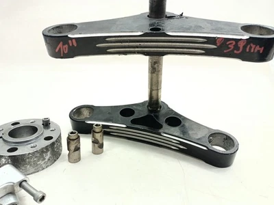 KIT PIASTRE STERZO WIDE 10" FORCELLE 39MM STEERING BRACKET KIT HARLEY DAVIDSON - Imagen 1 de 4