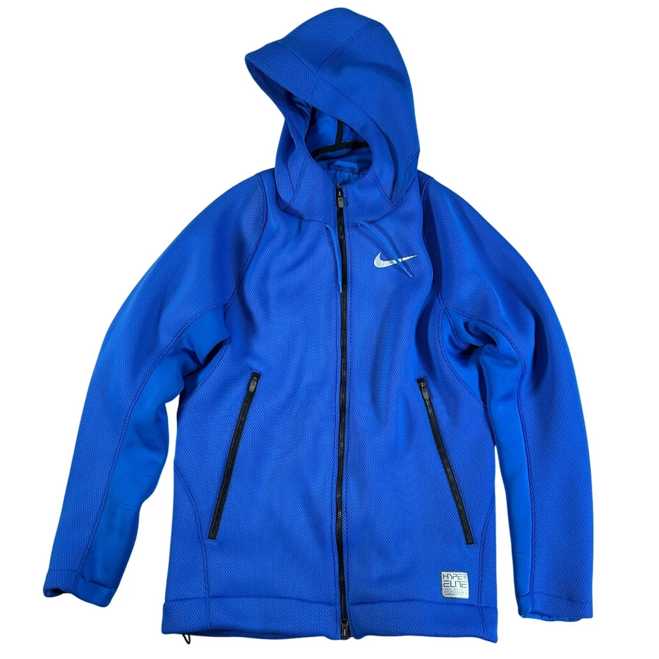 Chaqueta con Capucha Nike Hyper Elite Cremallera Completa Azul Real Para Hombre Mediana Atlética Foto 1 de 4
