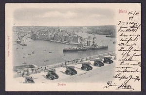Malta SENGLEA 1899 undivided back postcard QV stamp to Linz Austria - Picture 1 of 2