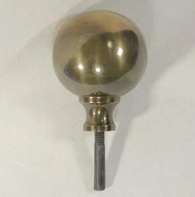 DE COLECCIÓN LATÓN BRONCE ESCALERA NEWEL POSTE TAPA BOLA REMATE Foto 1 de 4