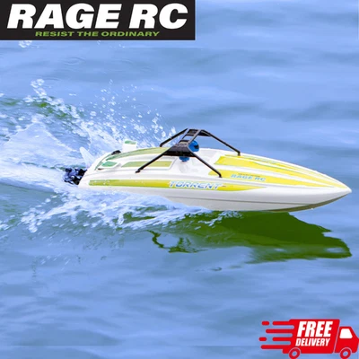 RAGE RC Torrent 450BL RTR Jet Boat Green Brushless 3s Lipo Pond Lake Stream - Image 1 of 4