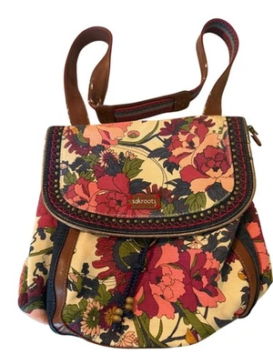 Cartera Mochila Convertible Sakroots Vintage - Lona Floral y Cuero Sintético Foto 1 de 4