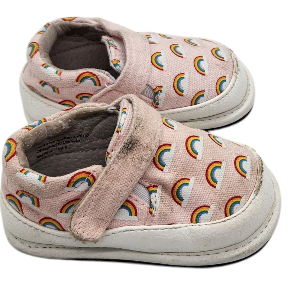 Zapatillas Deportivas Jack and Lily Emma Estampado Arco Iris Lona Patadas 12-18M Antideslizantes 12M 18M Foto 1 de 4