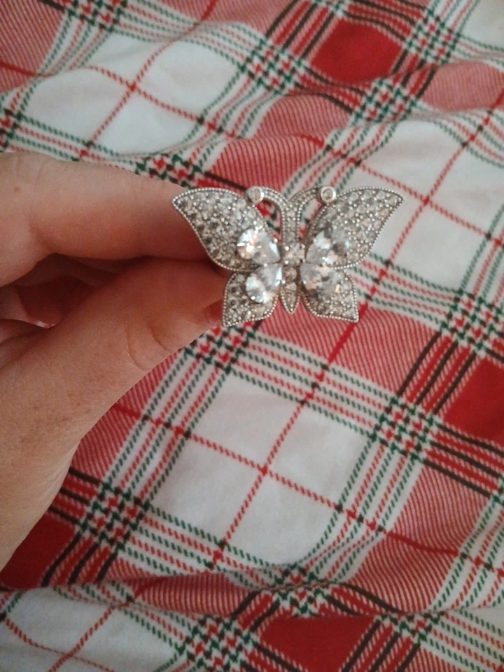 Anillo mariposa de plata esterlina circonita cúbica talla 6 Charles Winston Foto 1 de 1