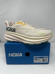 SZ 8.5 B Hoka Women's Clifton 9 Athletic Shoes Vanilla/Astral 11277896 VLS NEW - Picture 1 of 6