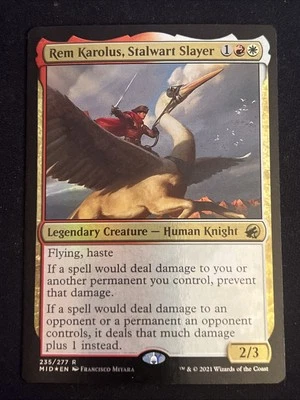 1x Foil Rem Karolus, Stalwart Slayer (235) Innistrad: Midnight Hunt LP MTG Magic - Image 1 of 2
