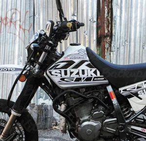 SUZUKI DR650 GRAPHIC KIT SUPER MOTARD FOR WHITE MOTORCYCLE - Picture 1 of 7