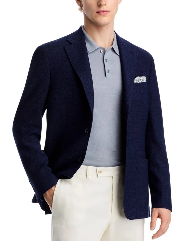 Blazer esportivo Vince masculino slim fit 38 R azul marinho sólido - Imagem 1 de 1
