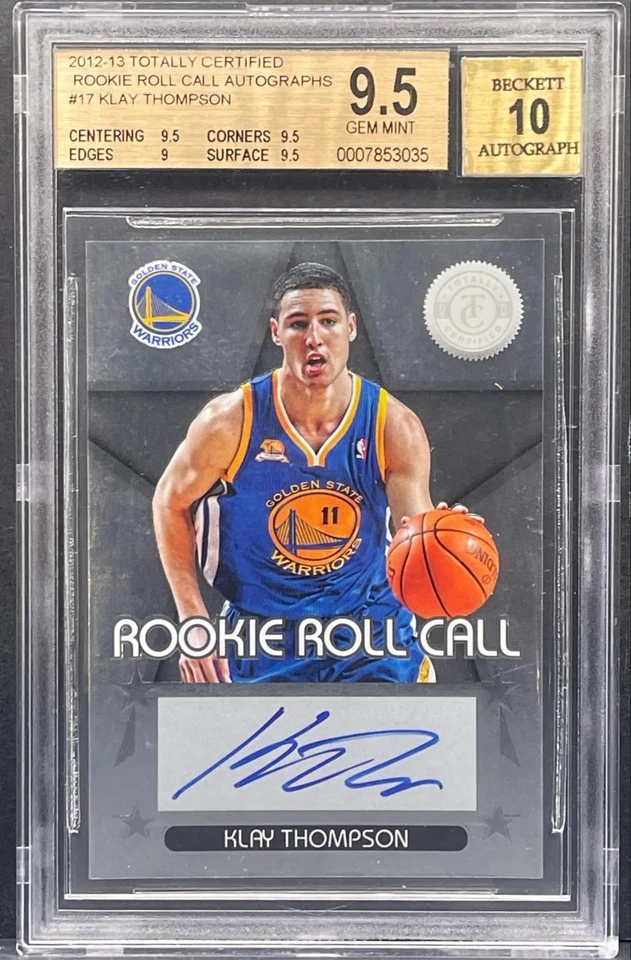 Roll Call #17 RC BGS 9,5 10 AUTO 2012-13 certificado Panini Klay Thompson Rookie Foto 1 de 2
