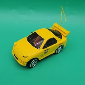 ZipZaps Micro RC Car Yellow Mazda RX-7 Initial D 1:64 Scale Untested As Is  - Picture 1 of 7