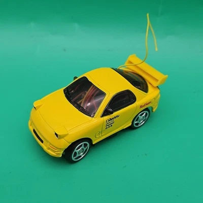 ZipZaps Micro RC Car Yellow Mazda RX-7 Initial D 1:64 Scale Untested As Is  - Image 1 of 4