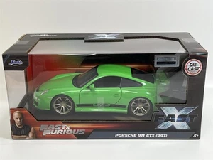 Rápido y Furioso Rápido X Porsche 911 GT3 997 Escala 1:24 Verde Jada 34919 - Imagen 1 de 7