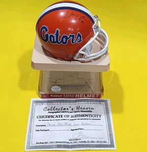 Fred Taylor Florida Gators #21 signed handsigniert NCAA Football Mini Helm, COA - Bild 1 von 6