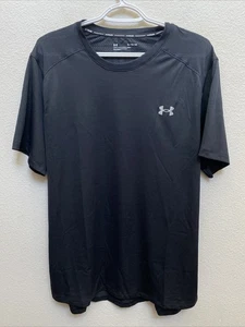 NEW Under Armour Run Men's XL Black T-shirt Short Sleeve Crew Neck NWT$50 Fitted - Picture 1 of 10