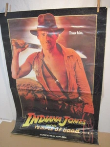 OLD VINTAGE 1984 INDIAN JONES TEMPLE OF DOOM ORIGINAL MOVIE POSTER  - Picture 1 of 6