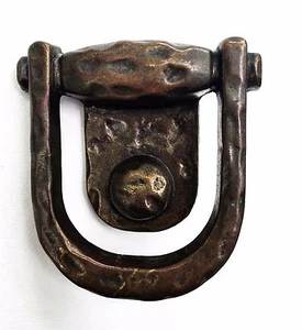 1 3/4"centers Arts & Crafts Antique Hardware Brass Drawer Pull Stirrup Handle - Picture 1 of 7