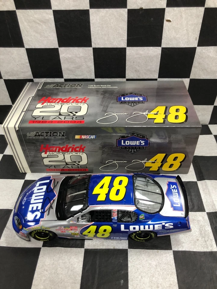 RARE Action 2003 Lowes Chevy 400th Win Platinum Bank Jimmie Johnson Autographed