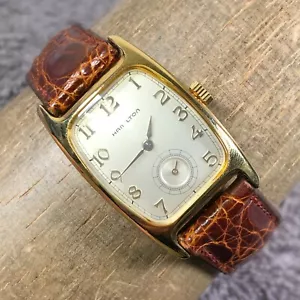 Hamilton Boulton Damenuhr 6186 Sekundenzeiger Leder Quarz Analog 23 mm 7" - Bild 1 von 13
