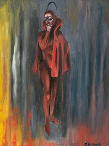 Hopper  (Satan in Red)   -  CANVAS or PRINT WALL ART - Picture 1 of 1
