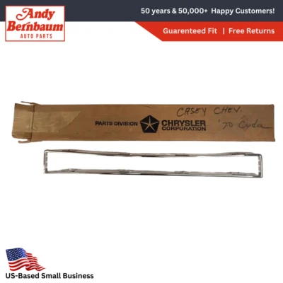 1970 Plymouth Barracuda Right Passenger Side Chrome Insert Grille 2998166 NOS. - Image 1 of 4