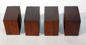 SET of 4 HIFI AUDIOPHILE MAHOGANY BLOCK COMPONENT/SPEAKER FEET 48mm-45mm-30mm - Picture 1 of 5