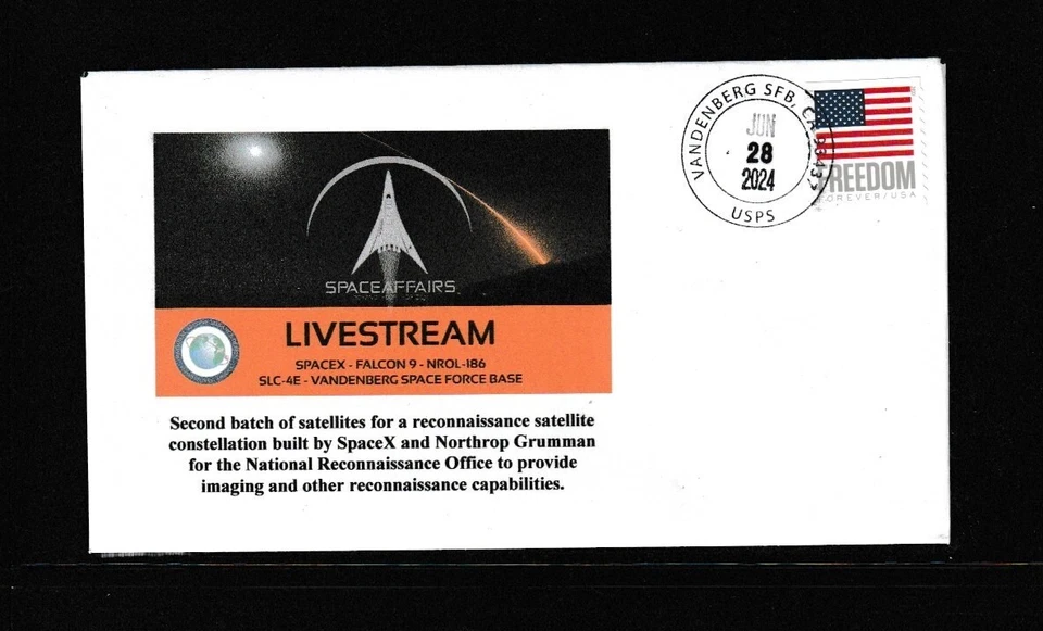 SpaceX Falcon 9 NROL-186  Launch Cover - Only 5 Covers Made - Image 1 of 1