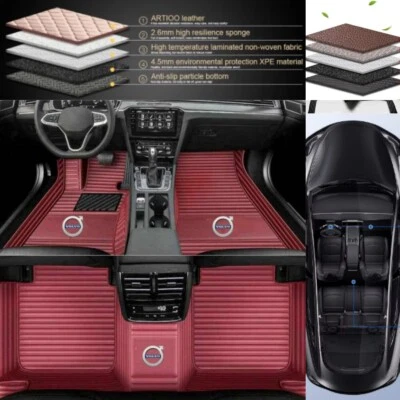Alfombrillas de coche aptas para Volvo XC70 2001-2016 alfombras revestimientos de piso de lujo personalizados Foto 1 de 4