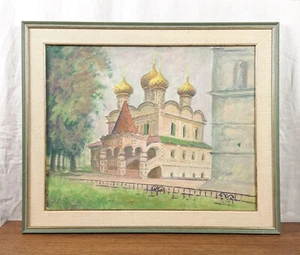 Church Painting, Old Church, Original Mixed Media Painting, Shcherbakov - Picture 1 of 11