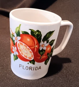 Vintage Ceramic Florida Souvenier Mug with Oranges White 3.25" High - Picture 1 of 7