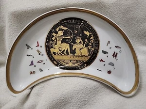 Fathi Mahmoud Limoges Exhibición Egipcia Baratija Llave Moneda Plato Arte de Pared - Imagen 1 de 8