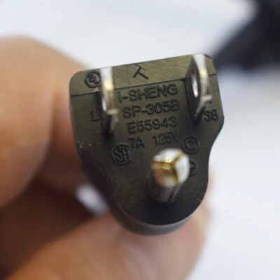 1pc 1M/3.3FT I-SHENG IS-034 3 Prong Power Supply Cord Cable 7A 125V for Laptop - Image 1 of 4