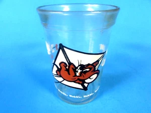 VINTAGE - JELLY JAR GLASS - TOM & JERRY - Picture 1 of 3