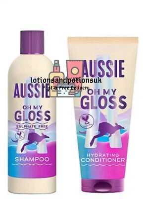 Aussie OH MY GLOSS Shine Shampoo 300ml and Conditioner 200ml