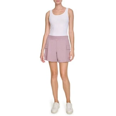 Женские махровые шорты-карго DKNY размер M фиолетовые - Изображение 1 из 4