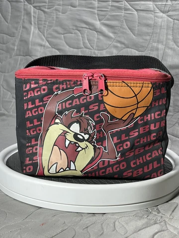 Vintage Chicago Bulls Looney Tunes Bag NBA Taz Tazmanian Devil Lunch Bag Cover