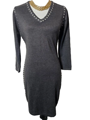 Marc Нью-Йорк уголь серый мягкий вязаный свитер платье тела Con размер средний M - Изображение 1 из 4