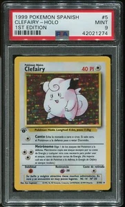 Clefairy PSA 9 Spanish 1st Edition Base Complete Holo Set #5 (#2183) - Picture 1 of 2