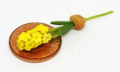 Casa De Muñecas Flor De Jacinto Amarillo Miniatura Jardín 1:12 Escala Tumdee - Imagen 1 de 4